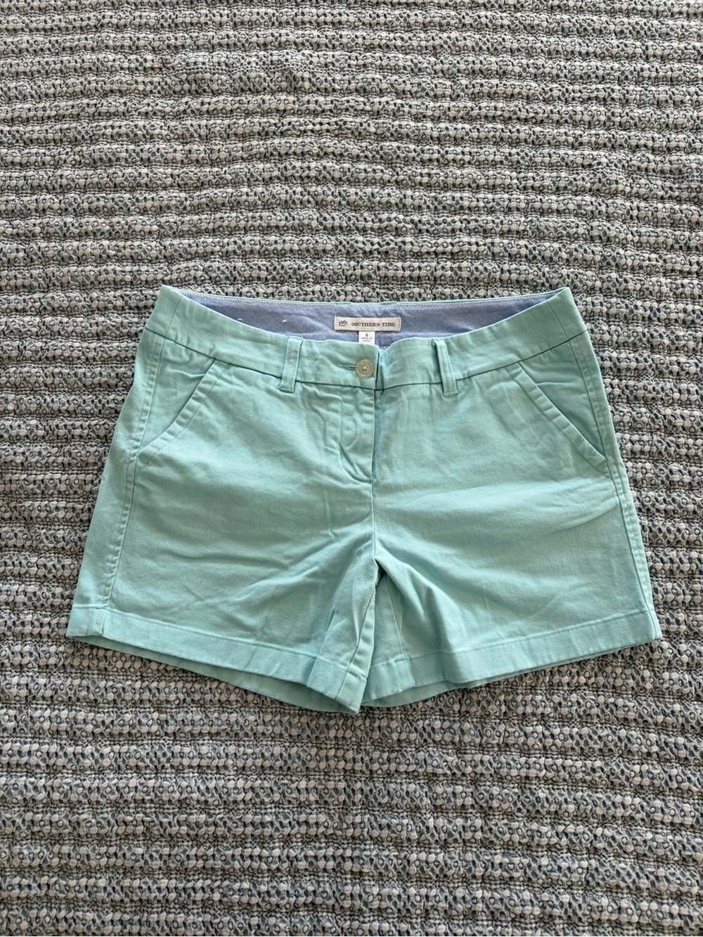 Southern Tide Women’s Mint Green Cotton Shorts 5” Inseam